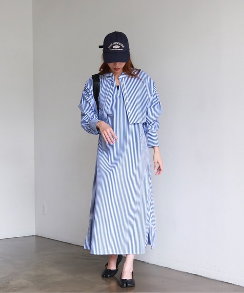 feepur(フェピュール)の「メニーウェイアソートSETシャツワンピ(シャツワンピース・レディース・チャコールグレー/オフホワイト/ホワイト×ブルー/ホワイト×ブラック/ピンクベージュ・MEDIUM)」の17枚目の写真