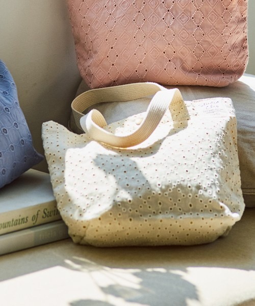 studio CLIP(スタディオクリップ)の「レースロゴトートバッグ(エコバッグ/サブバッグ・レディース・ピンク/ホワイト/グリーン/パープル・FREE)」の2枚目の写真