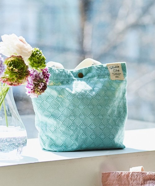 studio CLIP(スタディオクリップ)の「レースロゴトートバッグ(エコバッグ/サブバッグ・レディース・ピンク/ホワイト/グリーン/パープル・FREE)」の3枚目の写真