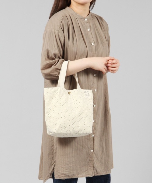 studio CLIP(スタディオクリップ)の「レースロゴトートバッグ(エコバッグ/サブバッグ・レディース・ピンク/ホワイト/グリーン/パープル・FREE)」の10枚目の写真