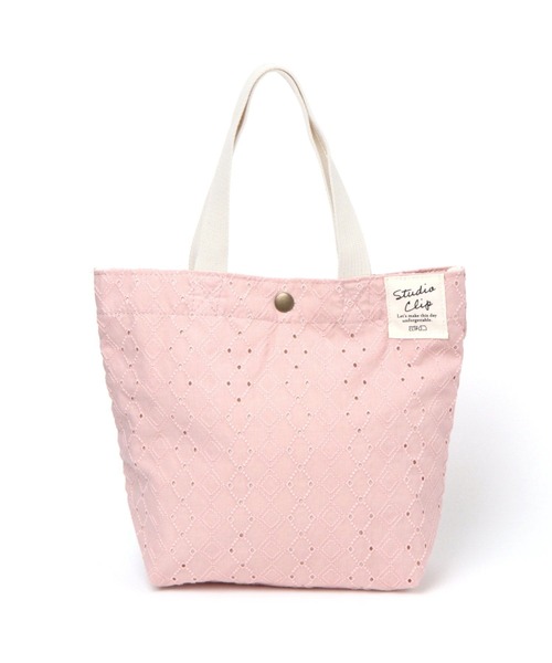 studio CLIP(スタディオクリップ)の「レースロゴトートバッグ(エコバッグ/サブバッグ・レディース・ピンク/ホワイト/グリーン/パープル・FREE)」の12枚目の写真