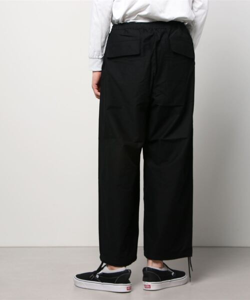 NANO universe（ナノユニバース）の「LB.03/バックサテンイージーワイドパンツ（その他パンツ・メンズ・カーキ/ブラック/ベージュ・S/L/M）」の4枚目の写真