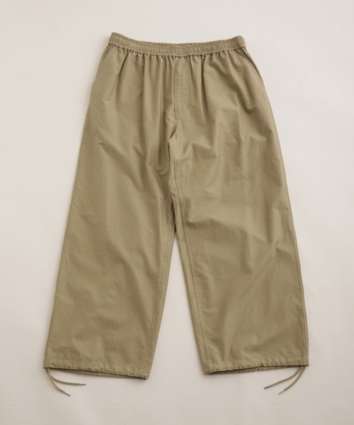 NANO universe（ナノユニバース）の「LB.03/バックサテンイージーワイドパンツ（その他パンツ・メンズ・カーキ/ブラック/ベージュ・S/L/M）」の8枚目の写真