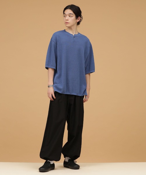 NANO universe（ナノユニバース）の「LB.03/バックサテンイージーワイドパンツ（その他パンツ・メンズ・カーキ/ブラック/ベージュ・S/L/M）」の18枚目の写真