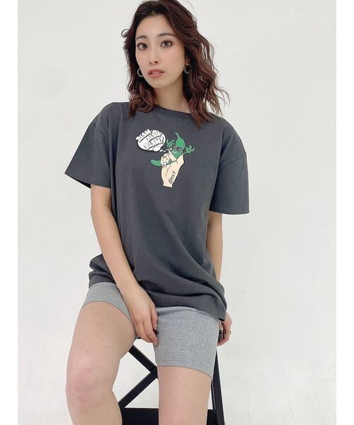 GYDA(ジェイダ)の「リブタイトショートパンツ(レギンス/スパッツ・レディース・ブラック/グレー・SMALL)」の16枚目の写真