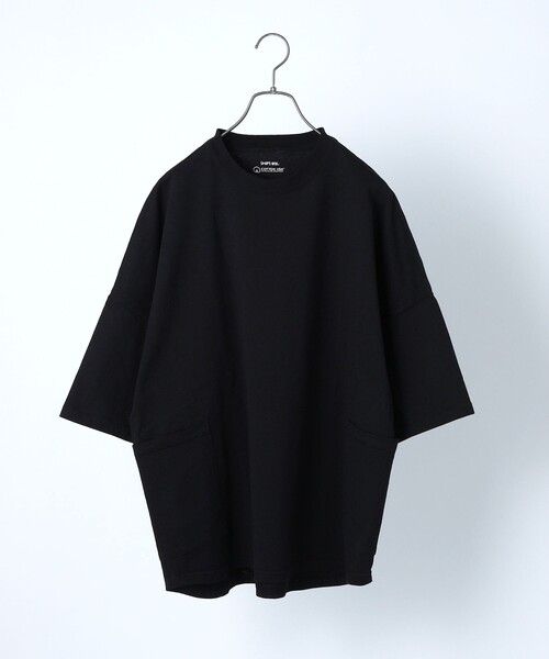 SHIPS any（シップス エニィ）の「SHIPS any: 【ユニセックス】USAコットン ドルマン キャンプポケット ビックシルエット Tシャツ ◇（Tシャツ/カットソー・メンズ・ホワイト/チャコールグレー/ブラック/ネイビー/オリーブ・SMALL/MEDIUM/LARGE）」の8枚目の写真