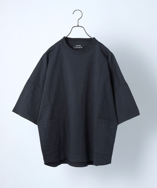SHIPS any（シップス エニィ）の「SHIPS any: 【ユニセックス】USAコットン ドルマン キャンプポケット ビックシルエット Tシャツ ◇（Tシャツ/カットソー・メンズ・ホワイト/チャコールグレー/ブラック/ネイビー/オリーブ・SMALL/MEDIUM/LARGE）」の10枚目の写真