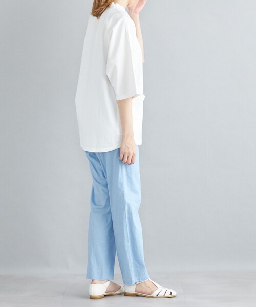 SHIPS any（シップス エニィ）の「SHIPS any: 【ユニセックス】USAコットン ドルマン キャンプポケット ビックシルエット Tシャツ ◇（Tシャツ/カットソー・メンズ・ホワイト/チャコールグレー/ブラック/ネイビー/オリーブ・SMALL/MEDIUM/LARGE）」の11枚目の写真