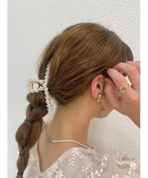 flower（フラワー）の「ブルーミングクリップ（バレッタ/ヘアクリップ・レディース・ホワイト/ホワイト系その他/ブラック・FREE）」の18枚目の写真