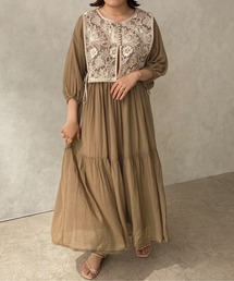 【apres jour clair】シアーティアードワンピース【ZOZOTOWN限定アイテム】