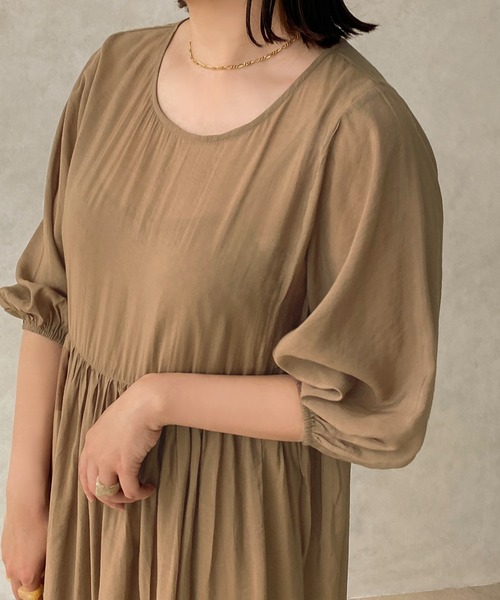 apres jour clair（アプレジュールクレア）の「【apres jour clair】シアーティアードワンピース【ZOZOTOWN限定アイテム】（ワンピース・レディース・ベージュ/アイボリー/ブラウン系その他・X-LARGE/フリー）」の16枚目の写真