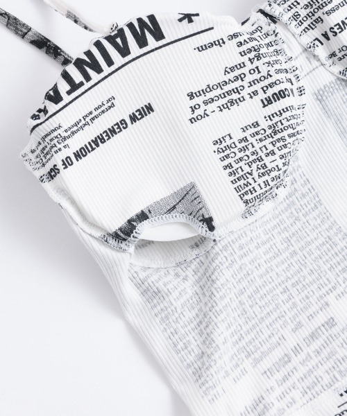 BLONDEY(ブロンディ)の「カップ付きニュースペーパーキャミソール(キャミソール・レディース・ホワイト/ブラック・FREE)」の19枚目の写真