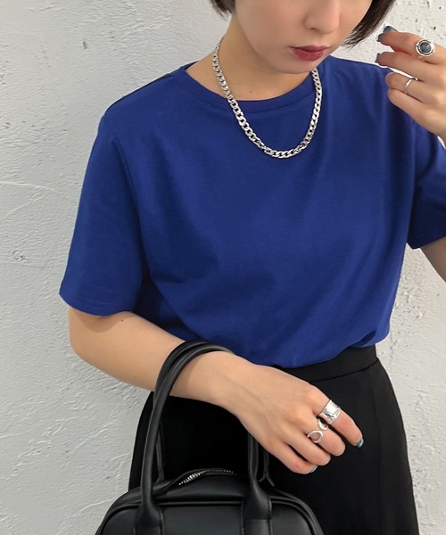 apres jour mignon(アプレジュールミニョン)の「カラーTシャツ【ZOZOTOWN限定アイテム】(Tシャツ/カットソー・レディース・ブラック/オフホワイト/ピンク/イエロー/ブルー/グリーン・X-LARGE/フリー)」の5枚目の写真