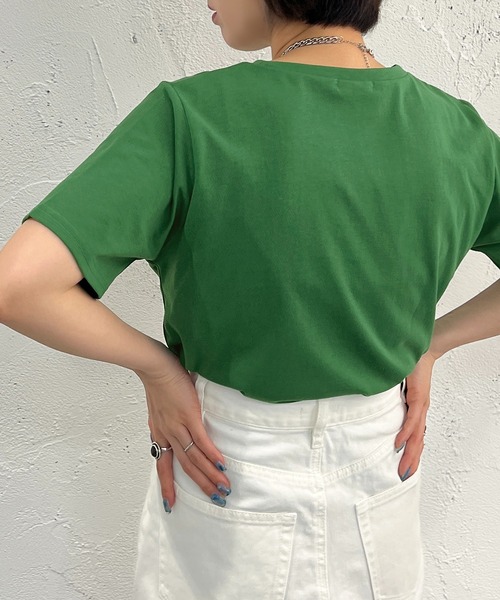 apres jour mignon(アプレジュールミニョン)の「カラーTシャツ【ZOZOTOWN限定アイテム】(Tシャツ/カットソー・レディース・ブラック/オフホワイト/ピンク/イエロー/ブルー/グリーン・X-LARGE/フリー)」の21枚目の写真