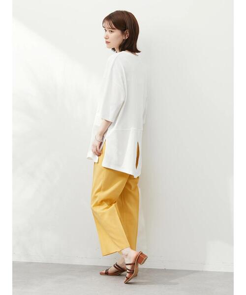 Green Parks(グリーンパークス)の「バックスリットチュニック(Tシャツ/カットソー・レディース・ブラック/ベージュ/オフホワイト/グリーン・FREE)」の6枚目の写真