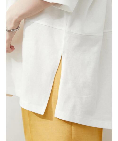 Green Parks(グリーンパークス)の「バックスリットチュニック(Tシャツ/カットソー・レディース・ブラック/ベージュ/オフホワイト/グリーン・FREE)」の12枚目の写真