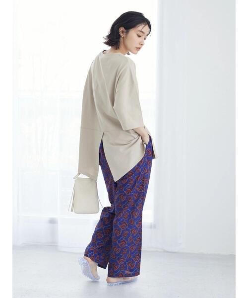 Green Parks(グリーンパークス)の「バックスリットチュニック(Tシャツ/カットソー・レディース・ブラック/ベージュ/オフホワイト/グリーン・FREE)」の16枚目の写真