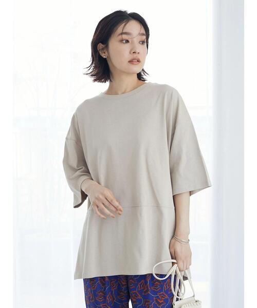 Green Parks(グリーンパークス)の「バックスリットチュニック(Tシャツ/カットソー・レディース・ブラック/ベージュ/オフホワイト/グリーン・FREE)」の17枚目の写真