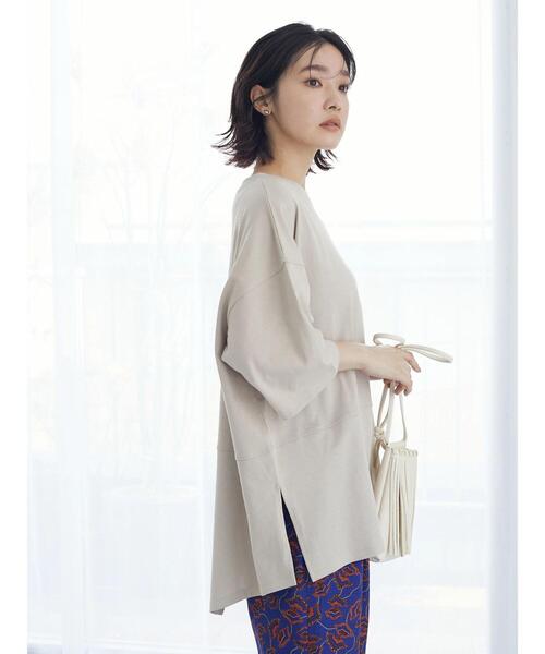 Green Parks(グリーンパークス)の「バックスリットチュニック(Tシャツ/カットソー・レディース・ブラック/ベージュ/オフホワイト/グリーン・FREE)」の18枚目の写真