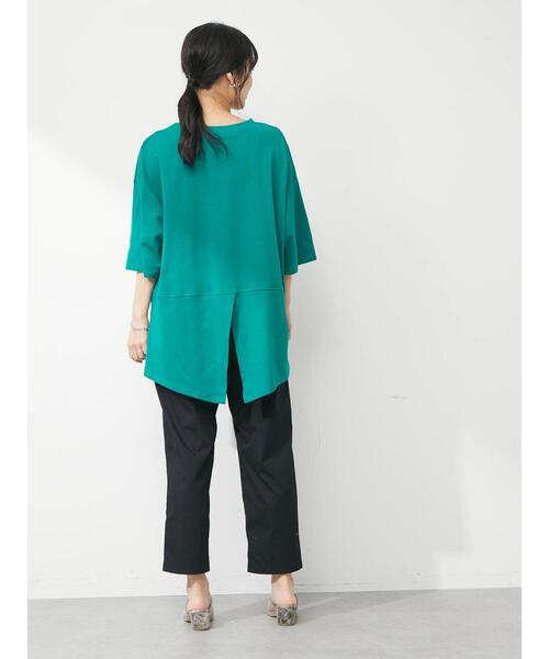 Green Parks(グリーンパークス)の「バックスリットチュニック(Tシャツ/カットソー・レディース・ブラック/ベージュ/オフホワイト/グリーン・FREE)」の21枚目の写真