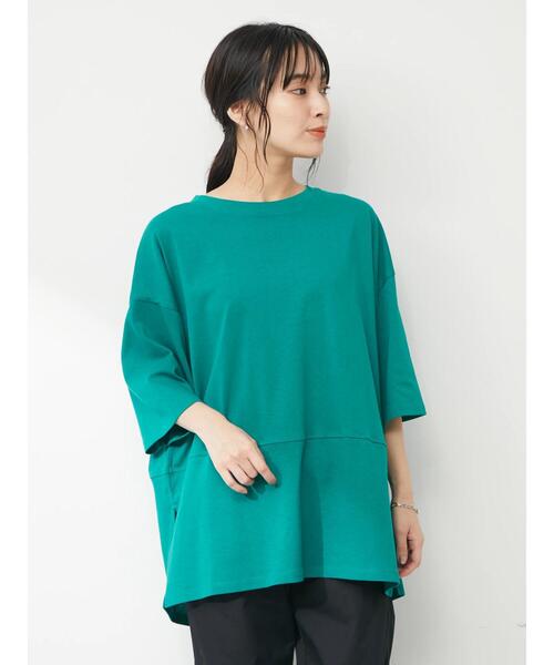 Green Parks(グリーンパークス)の「バックスリットチュニック(Tシャツ/カットソー・レディース・ブラック/ベージュ/オフホワイト/グリーン・FREE)」の22枚目の写真