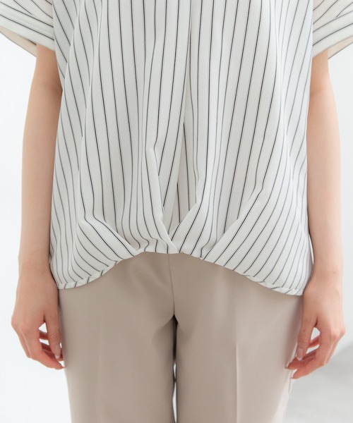 Honeys（ハニーズ）の「裾タックブラウス（シャツ/ブラウス・レディース・ホワイト系その他/アイボリー/ブルー系その他/ダークブルー/ネイビー系/カーキ・LL/L/M）」の18枚目の写真