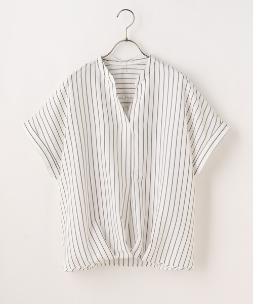 Honeys（ハニーズ）の「裾タックブラウス（シャツ/ブラウス・レディース・ホワイト系その他/アイボリー/ブルー系その他/ダークブルー/ネイビー系/カーキ・LL/L/M）」の20枚目の写真