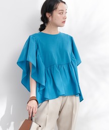 earth music&ecology | 袖フリルドッキングプルオーバー(Tシャツ/カットソー)