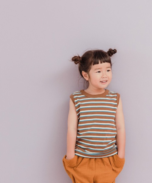 LOWRYS FARM（ローリーズファーム）の「フライスリンガータンクトップ　295019（タンクトップ・キッズ・ホワイト/ブラウン/オレンジ/ブラウン系その他・110cm/120cm/130cm/140cm/150cm）」の4枚目の写真