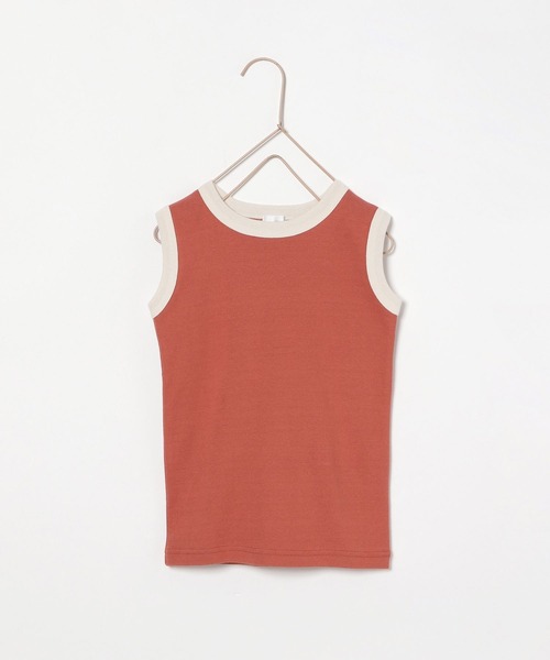 LOWRYS FARM（ローリーズファーム）の「フライスリンガータンクトップ　295019（タンクトップ・キッズ・ホワイト/ブラウン/オレンジ/ブラウン系その他・110cm/120cm/130cm/140cm/150cm）」の2枚目の写真