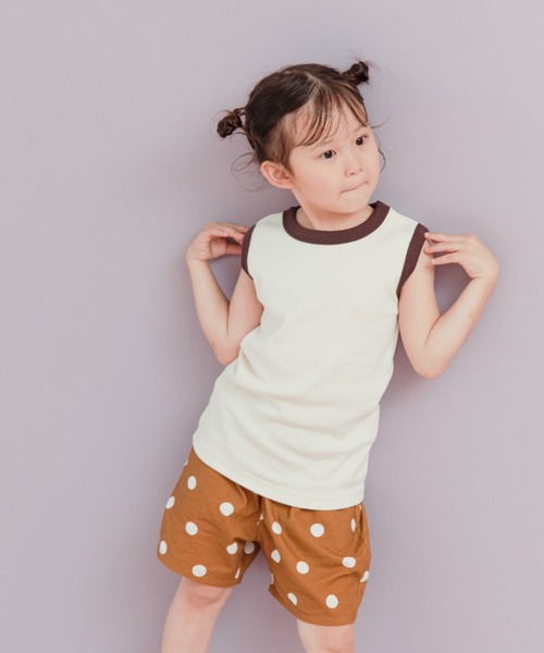 LOWRYS FARM（ローリーズファーム）の「フライスリンガータンクトップ　295019（タンクトップ・キッズ・ホワイト/ブラウン/オレンジ/ブラウン系その他・110cm/120cm/130cm/140cm/150cm）」の10枚目の写真