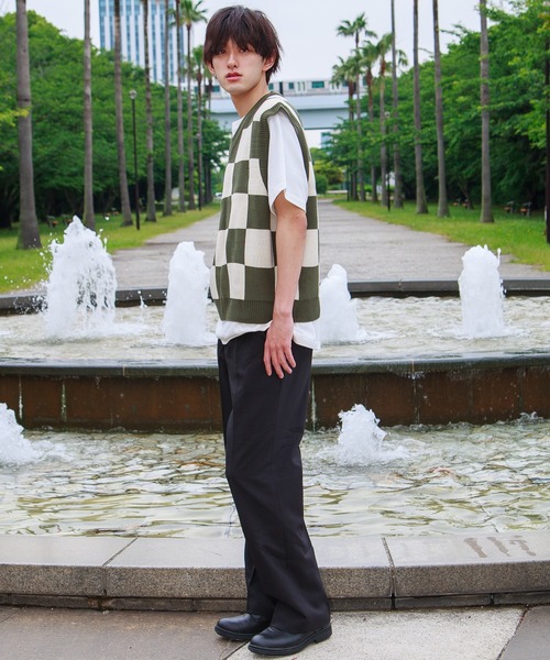 mimonal(ミモナル)の「チェスニットベスト(ベスト・メンズ・ブラック/カーキ/ブルー・FREE)」の16枚目の写真