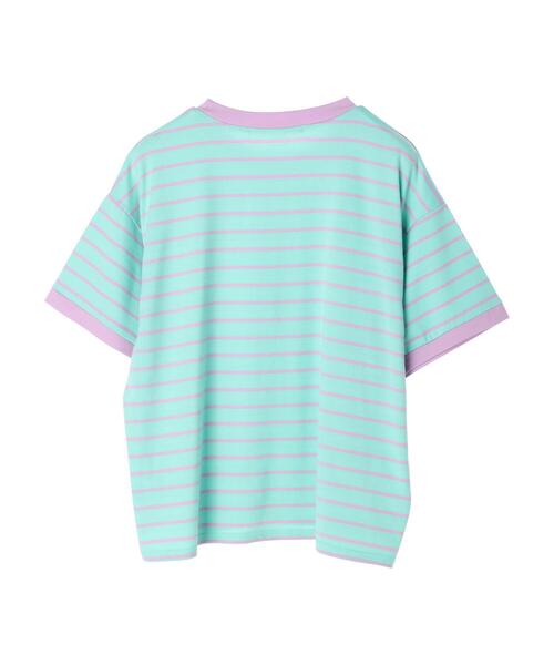 Green Parks(グリーンパークス)の「・novem9 リンガーカラフルボーダーTシャツ(Tシャツ/カットソー・レディース・ピンク/オレンジ/グリーン/ラベンダー・FREE)」の15枚目の写真