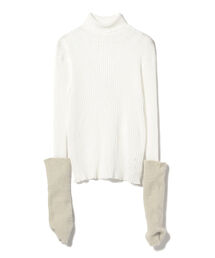 Ray BEAMS | R.アーム付シアーRibH/N(ニット/セーター)