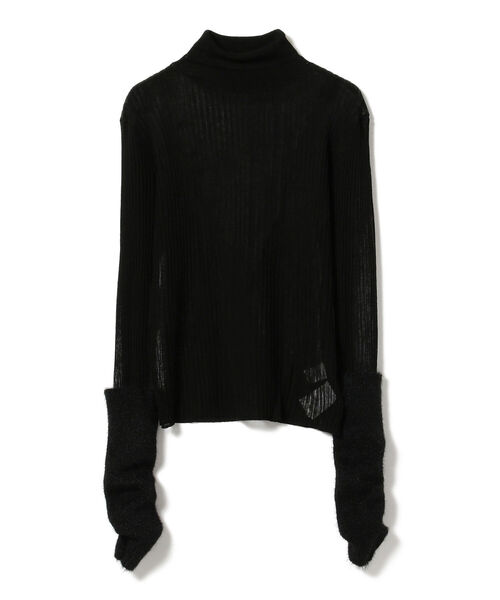 Ray BEAMS(レイビームス)の「RBS / アーム付き シアー リブ ハイネック ニット(ニット/セーター・レディース・ホワイト/ブラック・ONE SIZE)」の18枚目の写真