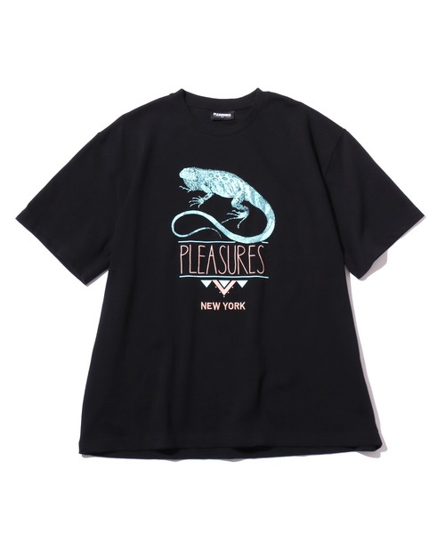 PLEASURES(プレジャー)の「PLEASURES/プレジャーズ FEAR LOGO HEAVYWEIGHT TEE(Tシャツ/カットソー・メンズ・ブラック・M/L/XL)」の1枚目の写真