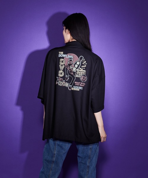 JUNRED（ジュンレッド）の「はらわたちゅん子オープンカラーシャツ（シャツ/ブラウス・メンズ・ブルー系その他4/ブラック・L/S/M）」の8枚目の写真