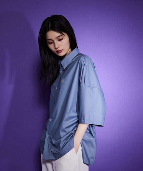 JUNRED（ジュンレッド）の「はらわたちゅん子オープンカラーシャツ（シャツ/ブラウス・メンズ・ブルー系その他4/ブラック・L/S/M）」の9枚目の写真