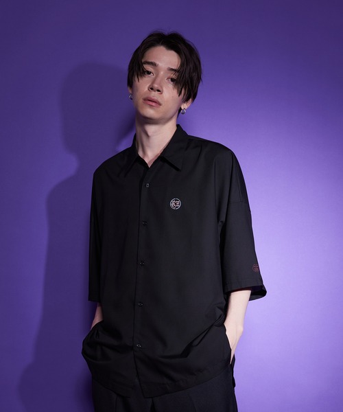 JUNRED（ジュンレッド）の「はらわたちゅん子オープンカラーシャツ（シャツ/ブラウス・メンズ・ブルー系その他4/ブラック・L/S/M）」の16枚目の写真