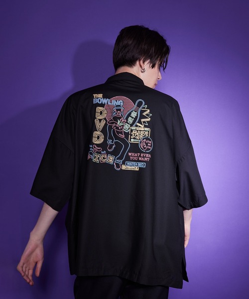 JUNRED（ジュンレッド）の「はらわたちゅん子オープンカラーシャツ（シャツ/ブラウス・メンズ・ブルー系その他4/ブラック・L/S/M）」の17枚目の写真