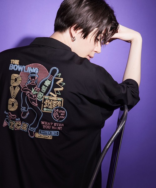 JUNRED（ジュンレッド）の「はらわたちゅん子オープンカラーシャツ（シャツ/ブラウス・メンズ・ブルー系その他4/ブラック・L/S/M）」の20枚目の写真