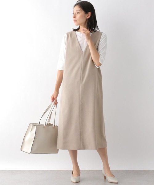 LEPSIM(レプシィム)の「ボートネックリブカットソー6分袖 294647(Tシャツ/カットソー・レディース・ブラック/ブラウン/オフホワイト・MEDIUM/LARGE)」の6枚目の写真