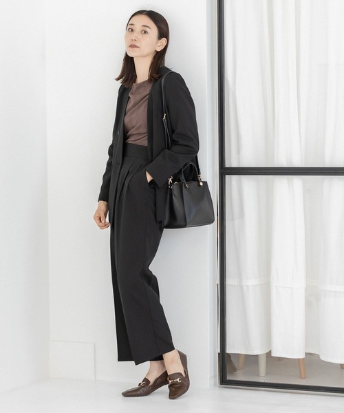 LEPSIM(レプシィム)の「ボートネックリブカットソー6分袖 294647(Tシャツ/カットソー・レディース・ブラック/ブラウン/オフホワイト・MEDIUM/LARGE)」の10枚目の写真