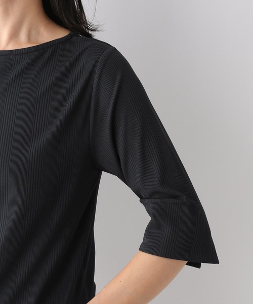LEPSIM(レプシィム)の「ボートネックリブカットソー6分袖 294647(Tシャツ/カットソー・レディース・ブラック/ブラウン/オフホワイト・MEDIUM/LARGE)」の15枚目の写真