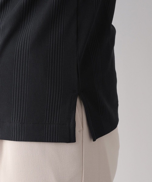 LEPSIM(レプシィム)の「ボートネックリブカットソー6分袖 294647(Tシャツ/カットソー・レディース・ブラック/ブラウン/オフホワイト・MEDIUM/LARGE)」の9枚目の写真