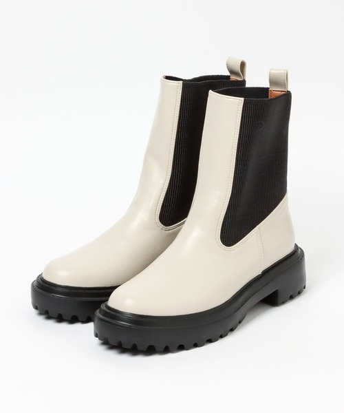 A part by(アパートバイ)の「サイドゴアブーツ 297226(ブーツ・レディース・ブラック/アイボリー/グレー系その他5・MEDIUM/LARGE)」の8枚目の写真