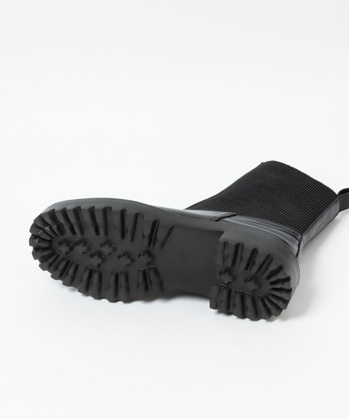 A part by(アパートバイ)の「サイドゴアブーツ 297226(ブーツ・レディース・ブラック/アイボリー/グレー系その他5・MEDIUM/LARGE)」の5枚目の写真