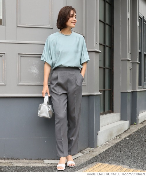 coca(coca)(コカ)の「光沢シアーブラウス(シャツ/ブラウス・レディース・オレンジ/アイボリー/ブラック/ライトブルー・M/L)」の13枚目の写真