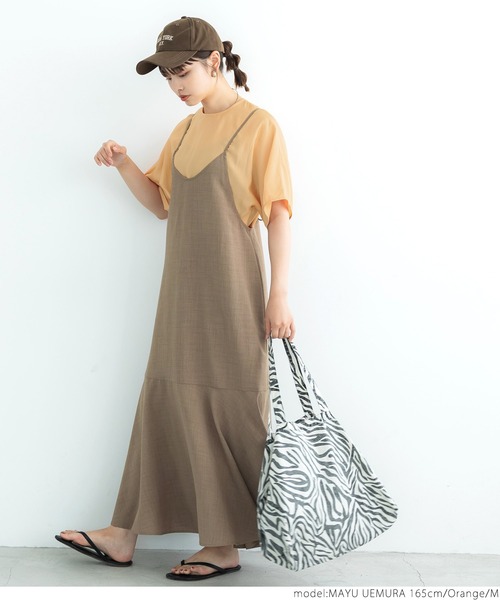 coca(coca)(コカ)の「光沢シアーブラウス(シャツ/ブラウス・レディース・オレンジ/アイボリー/ブラック/ライトブルー・M/L)」の9枚目の写真
