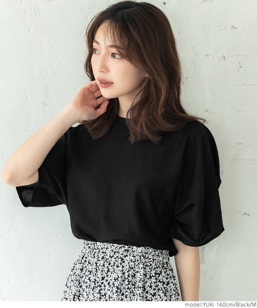 coca(coca)(コカ)の「光沢シアーブラウス(シャツ/ブラウス・レディース・オレンジ/アイボリー/ブラック/ライトブルー・M/L)」の17枚目の写真